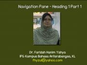 Navigation Pane - Heading 1 Part 1