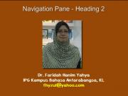 Navigation Pane - Heading 2