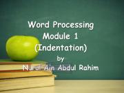 TMK Word Processing (Indentation)