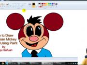 How to Draw Malaysian Mickey Mouse Using PAINT