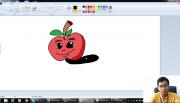 How to Draw Apple Using PAINT